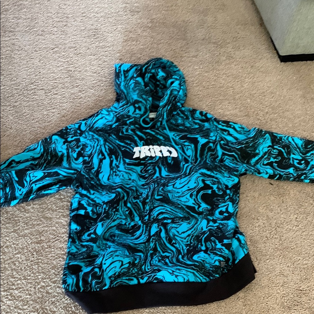 Women’s XL Long Sleeve Hoodie Blue and Black brand New with tags